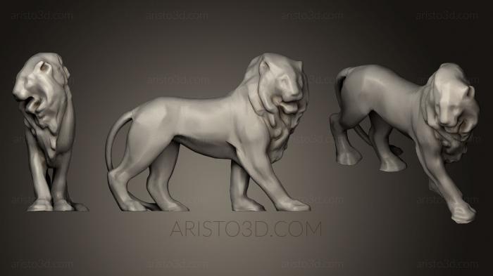 Figurines lions tigers sphinxes (STKL_0206) 3D model for CNC machine